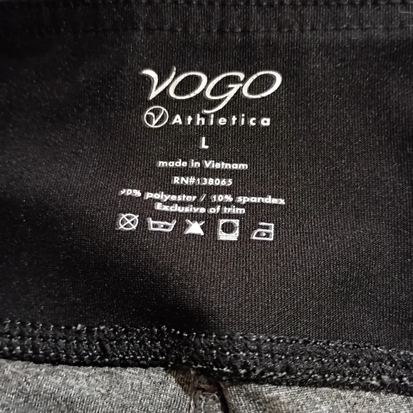 EUC Vogo Athletica Women's L Ankle Leggings Gray Black Stretch Workout Yoga ✨ - Picture 4 of 5
